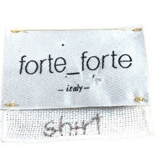 Forte Forte Cream Lily Print Italy Silk Blend Button Front Shirt Size 0 - Picture 5 of 11